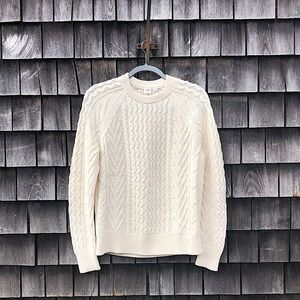 NWOT Off White Cable Knit Gap Sweater